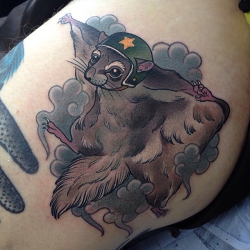 Flying Mode Squirrel Tattoo