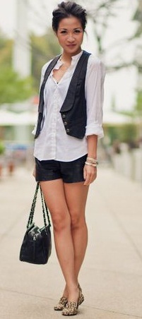 Kort sort vest