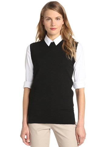 Sweater sort fleece vest til damer 8