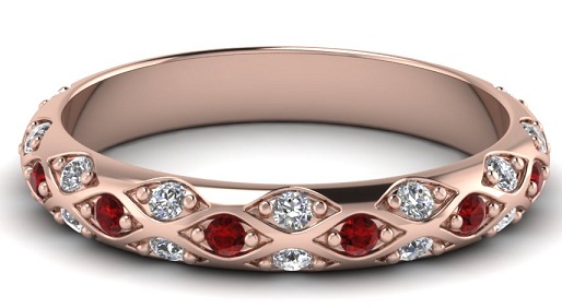 Ruby -Rose Gold - Solitaire Bangle
