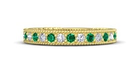 Smaragd gyémánt pasziánsz karkötő arany színben