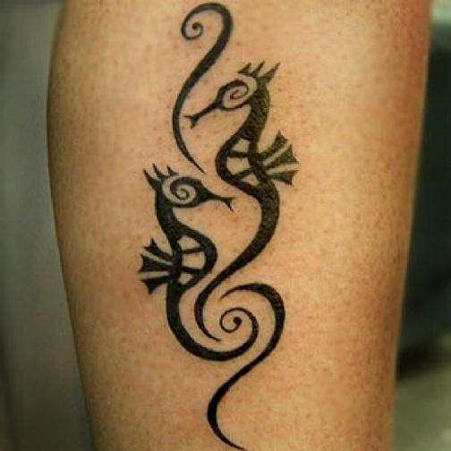 Tribal Seahorse Tattoo