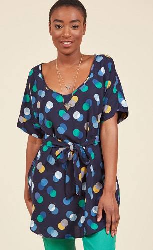 Polka Dots tunika til kvinder