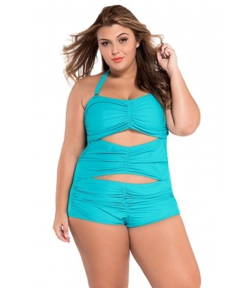 Sweetheart Ruched Plus Size Badetøj