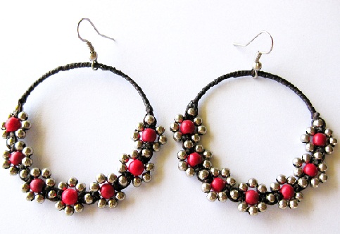 Håndlavede Beaded Hoops