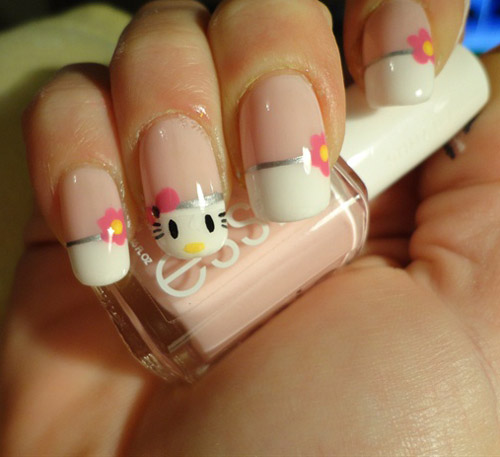 Egyszerű Hello Kitty körömápolás