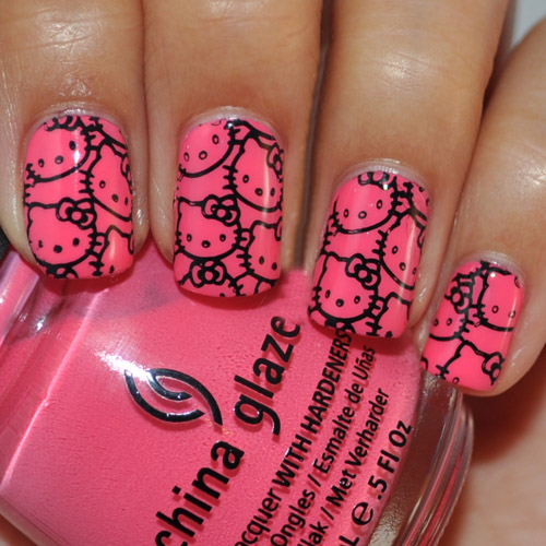 Fancy Hello Kitty körömdíszítés