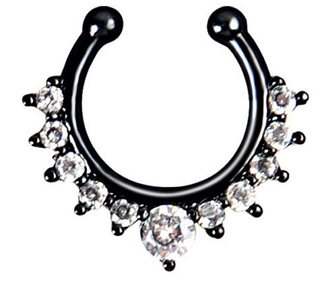 Diamantbesat septumring