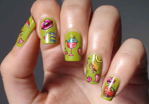 Edible Delights Green Nail Art