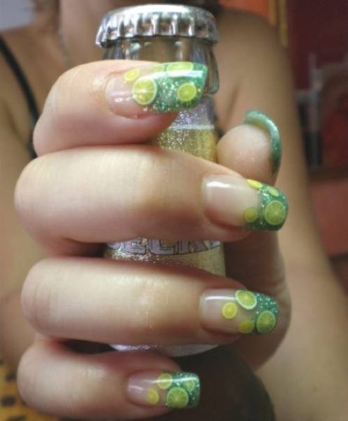 Lime Green Nail Art