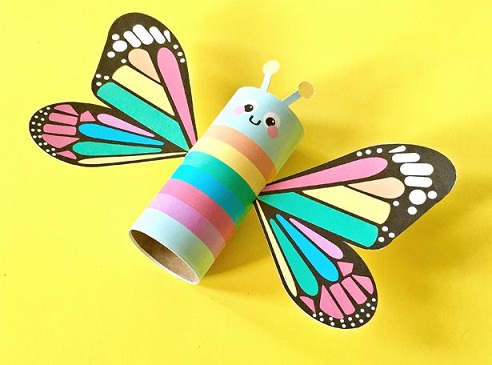 Rainbow Butterfly Cork Craft