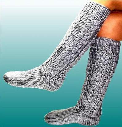 Kézzel készített női gyapjú zokni