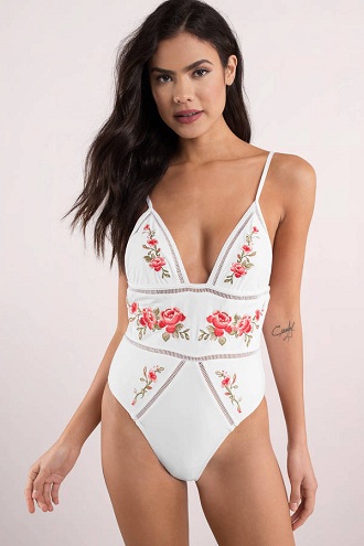 Broderet Monokini