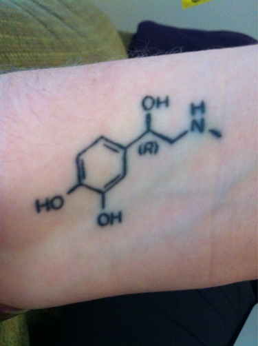 Adrenalin Chemical Link Tattoo Design