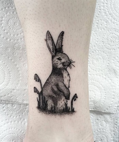 Imponerende kanin tatoveringsdesign