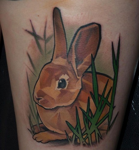 Attraktivt kanin tatoveringsdesign