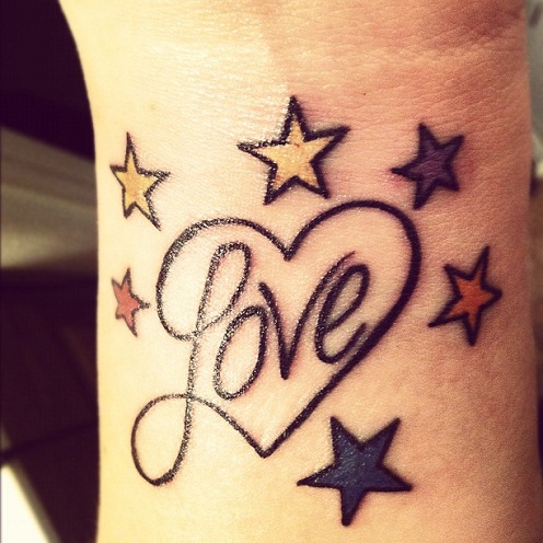 Heart Touching Beatles Tattoo Design