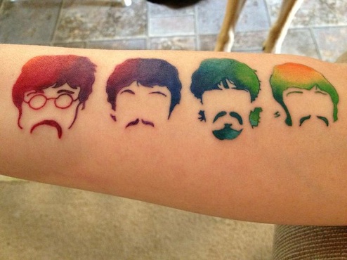 Szemrevaló Beatles tetoválás tervezés