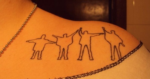 Elegant Beatles Tattoo Design