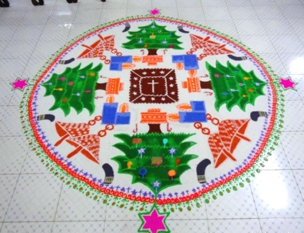 Rangoli karácsonyfa