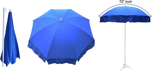 Udendørs Patio Blå Skygge Paraplyer