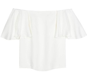 Off Shoulder hvid bluse