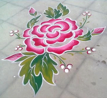 Flower Rangoli Design