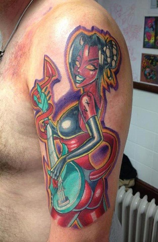 Devil Pin Up Girl Tattoo