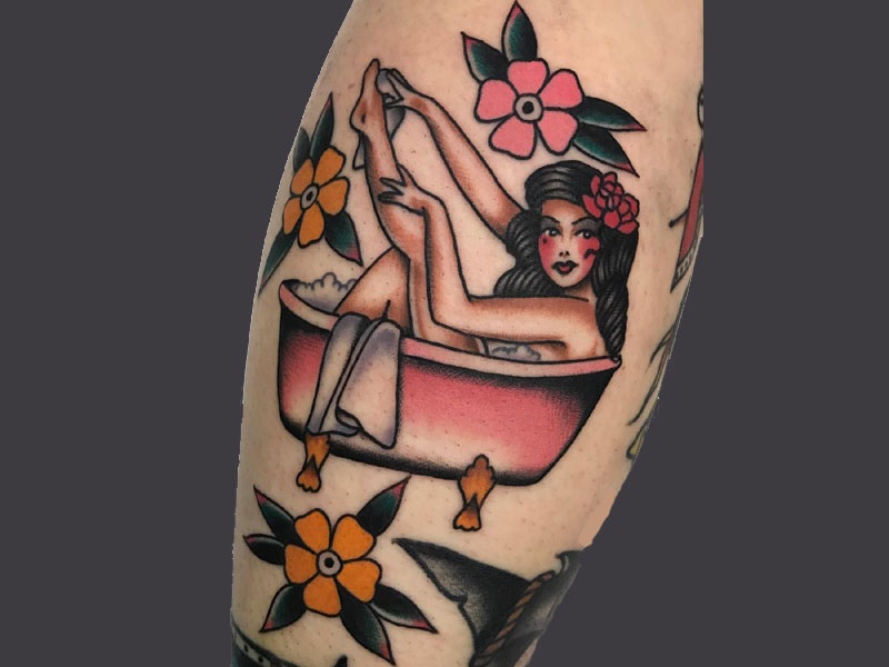 Stimulerende Pin Up Tattoo Designs til piger