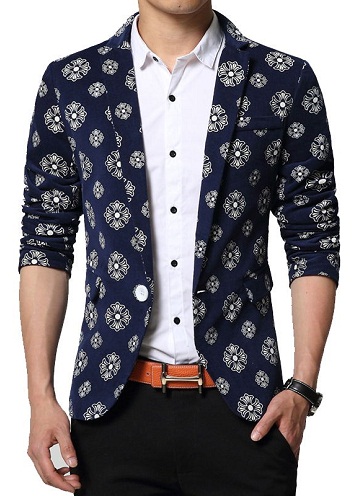 Slim Fit blazer med floralt print