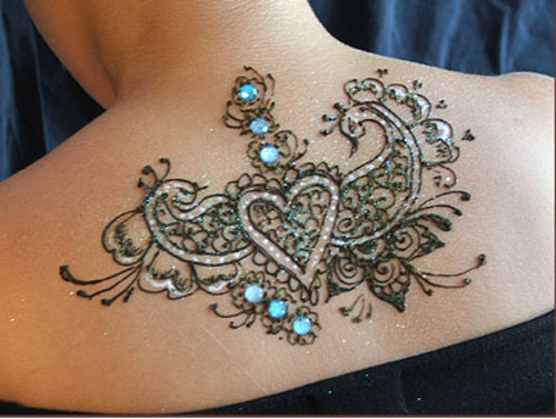 Glitrende blæk tatovering
