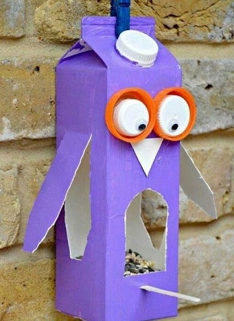 Juice Carton Bagoly Craft