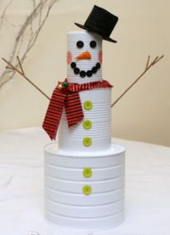 Tin Can Snowman Craft