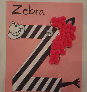Zebra kártya