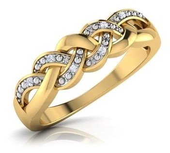 Arany és gyémánt szövésű jegygyűrű