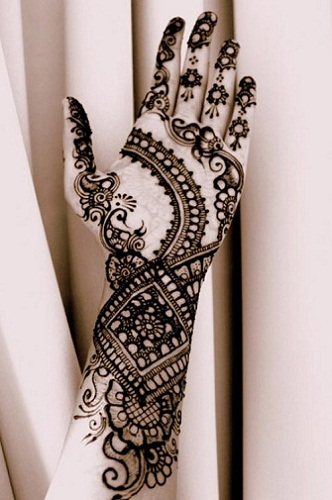 Arabiske vintermehndi -designs