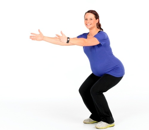 Øvelser under anden trimester-simple squats