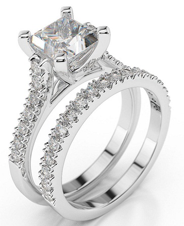 Párok Princess Cut Diamond Rings