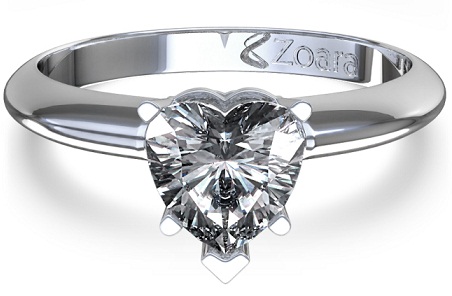 Szív alakú gyémánt gyűrű felső