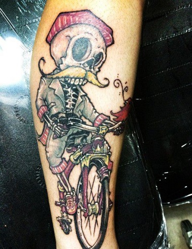 Skeleton Biker Tattoo