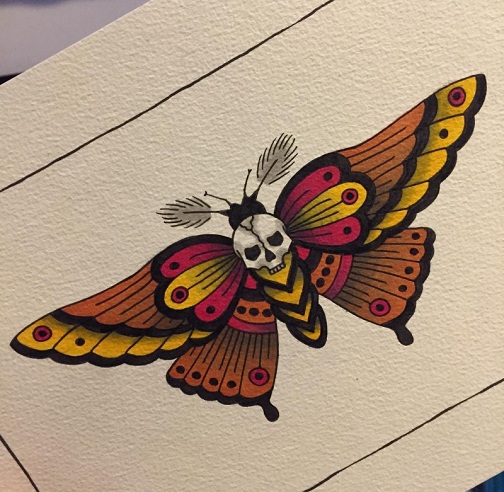Inspiráló moly tetoválás tervezés