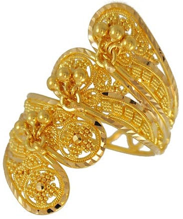 Tervező filigrán arany gyűrű