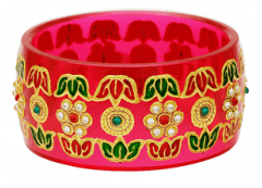 Akryl Meenakari Red Bangle