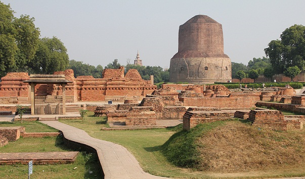 Berømte buddhistiske templer i Indien-Dhamekha Stupa