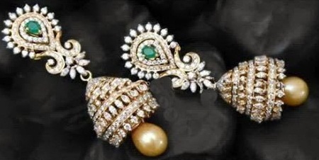 Designer Jhumka øreringe