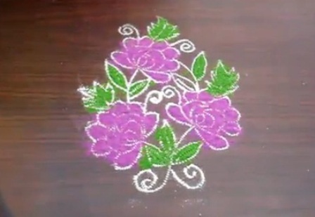 Enkelt Gujarati Rangoli -design