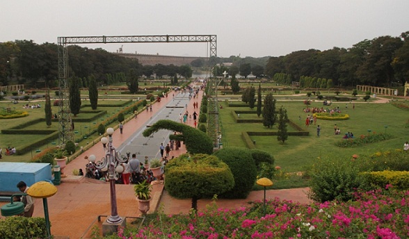 Brindavan Gardens parker i mysore