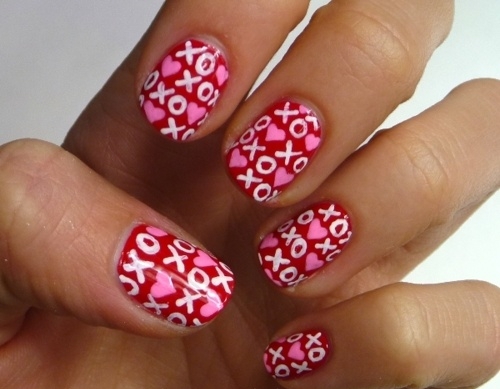 Ölelés és csók Nail Art