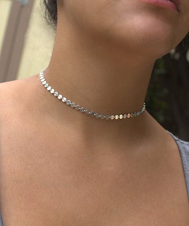 Silver Disc Choker