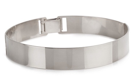 Solid Band Choker i sølv